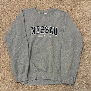 Gildan Gray Nassau Bahamas Crewneck Sweatshirt